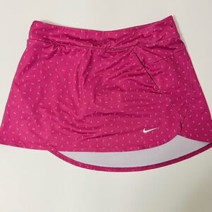 Nike Pink White Athletic Pickleball Tennis Golf Skirt and Short Skort Size Large